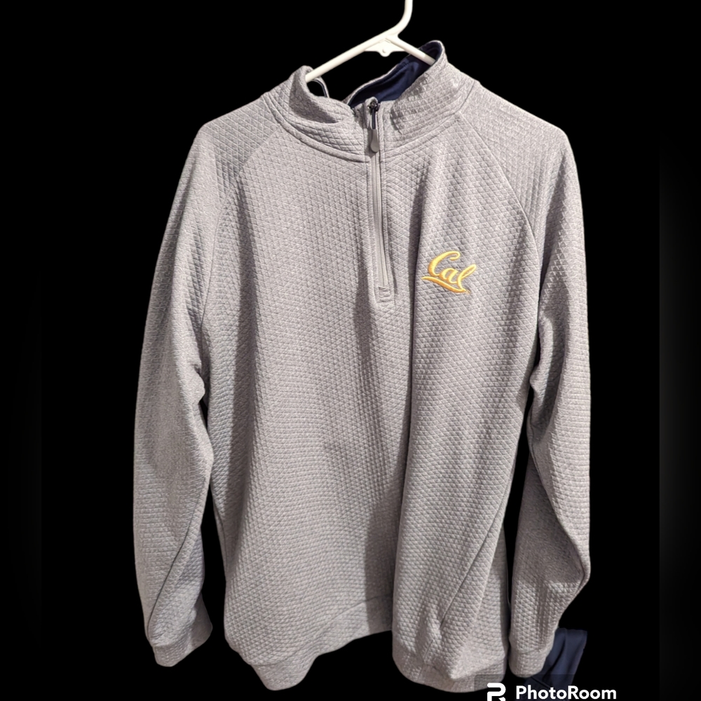 Men's Champion Heathered Gray Cal Bears Field Day Team Quarter-Zip Jacket